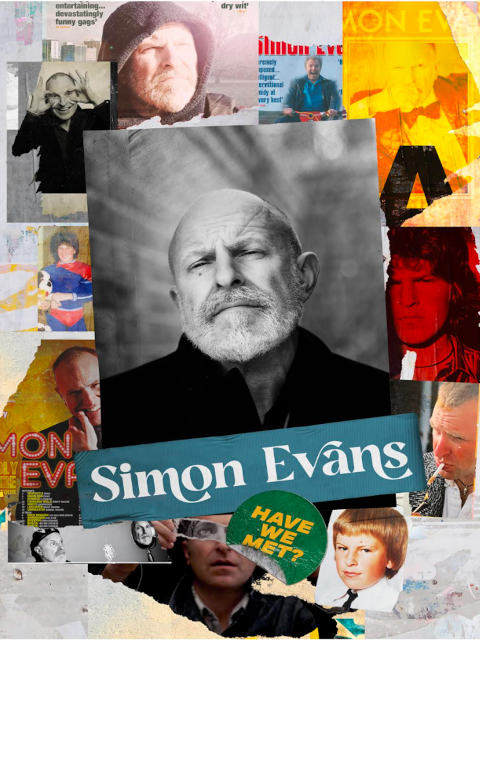 Simon Evans 2023 Autumn tour poster montage